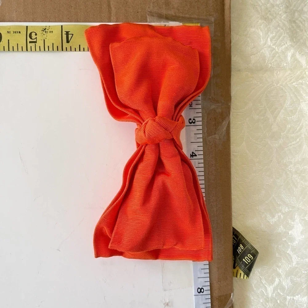 Vintage 1990’s Set of 4 Oversized Hair Bow Barrettes Clips Ruffled Puffy Y2K